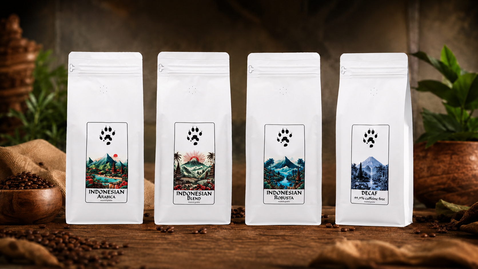 4 вида кофе от бренда LUWAK